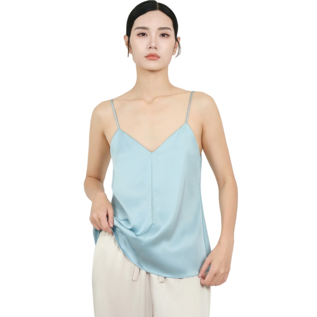 Silk Tank Top for Women, Luxury Silk Camisole Top Sky BLue