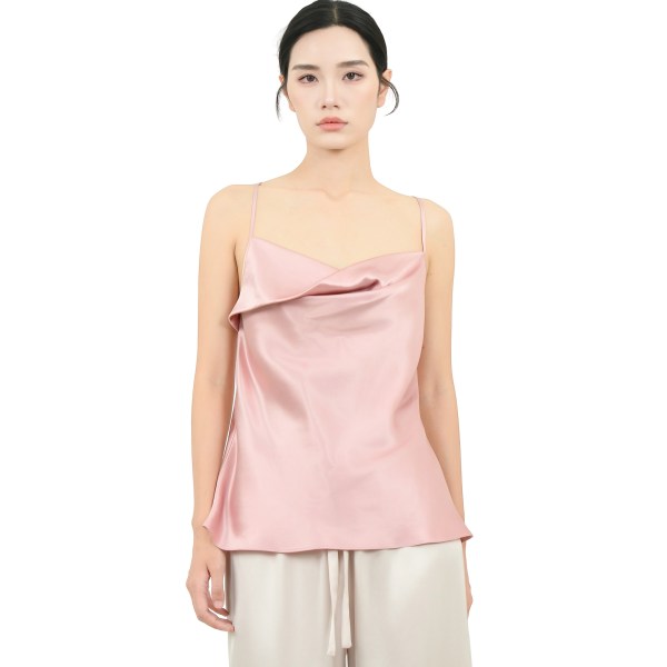 100% 22MM Mulberry Silk Tank Top Begonia Red