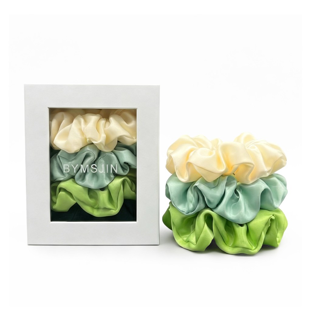 Mulberry Silk Hair Scrunchies Ties  3PC